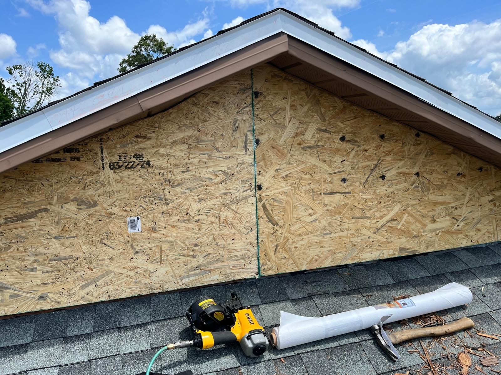 Gable end siding and sheathing repair on a Florida home — photo 3