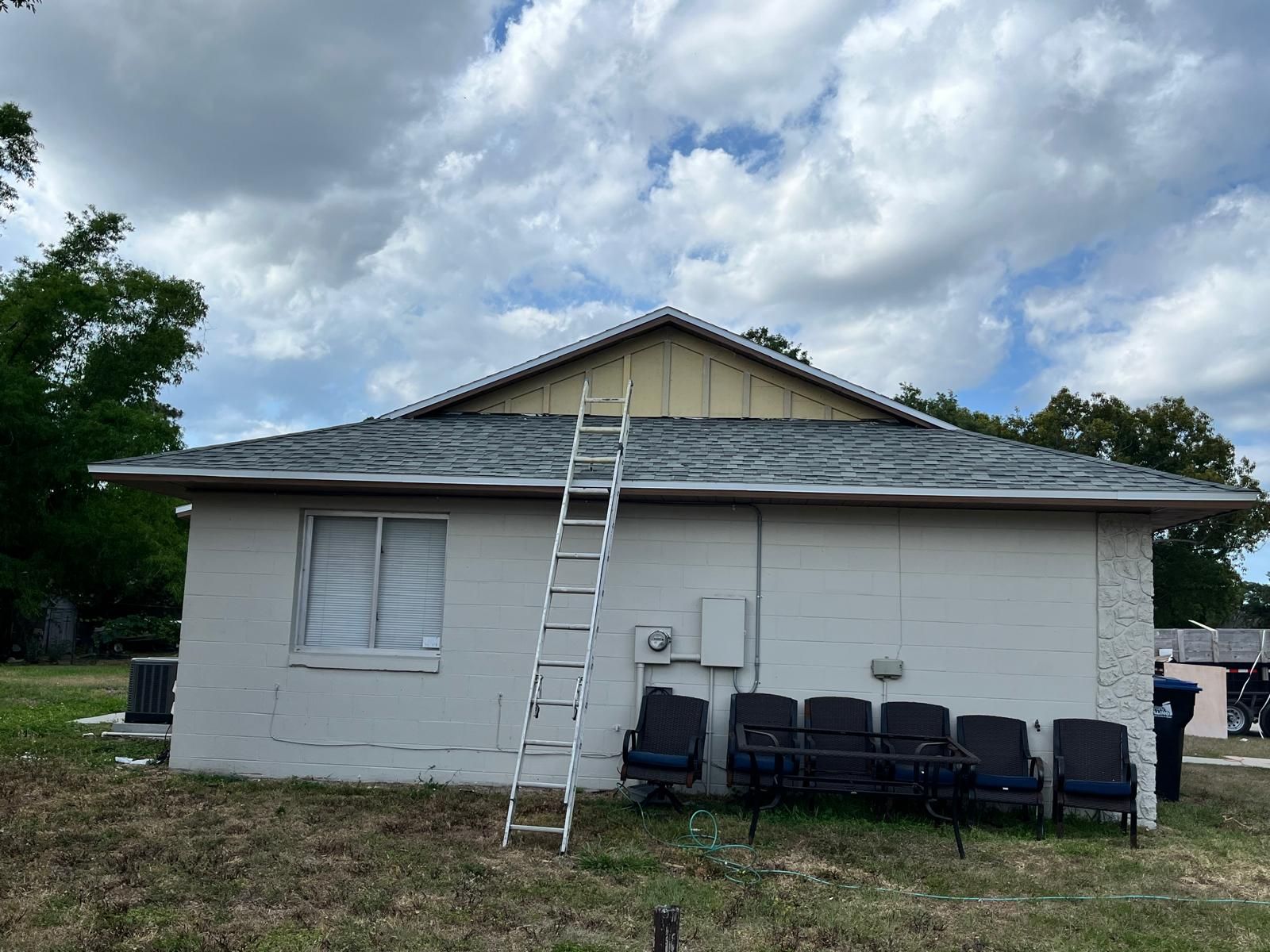 Gable end siding and sheathing repair on a Florida home — photo 4